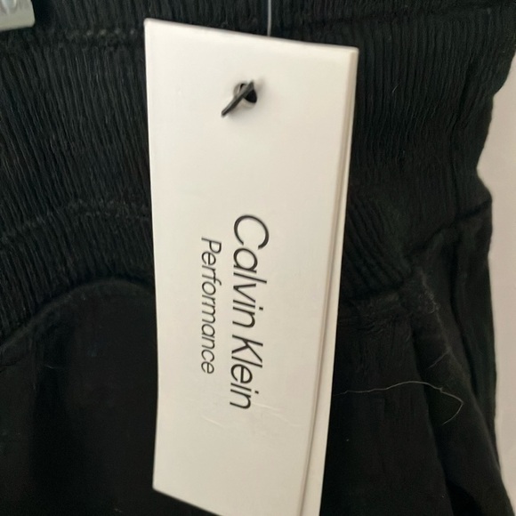 Calvin Klein Performance: Black Drawstring Wide Leg Pants- XXL - Picture 3 of 15